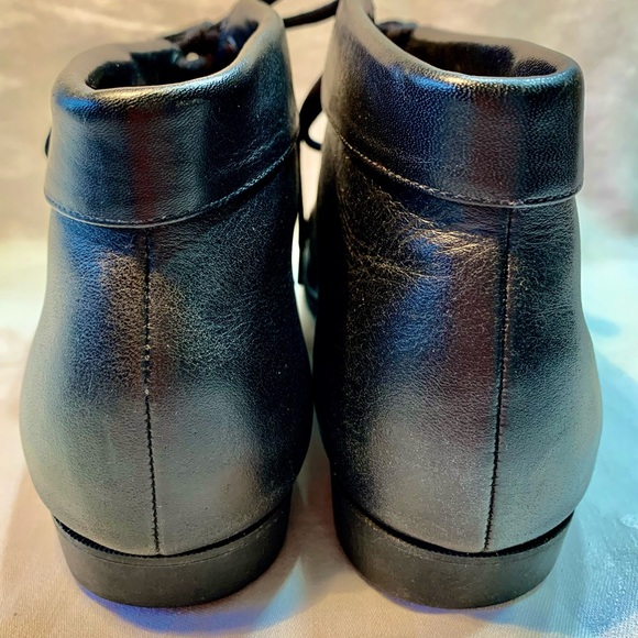 DanexX Women Vintage Black Leather Lace up Ankle Boots Comfy Durable size 9W - Picture 9 of 9